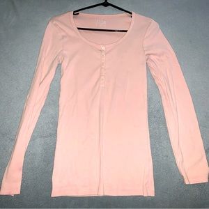 Time and tru pink long sleeve button down size s